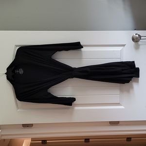 Posh peanut black ribbed robe